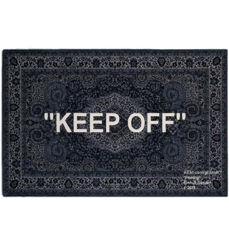 Virgil Abloh x IKEA KEEP OFF Rug 200x300 CM Grey White SS19 US
