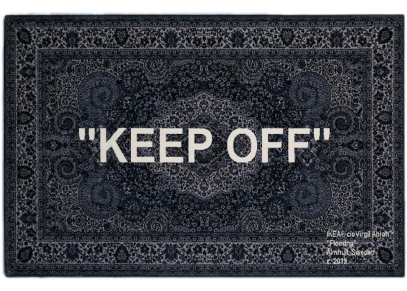 Virgil Abloh x IKEA KEEP OFF Rug 200x300 CM Grey/White