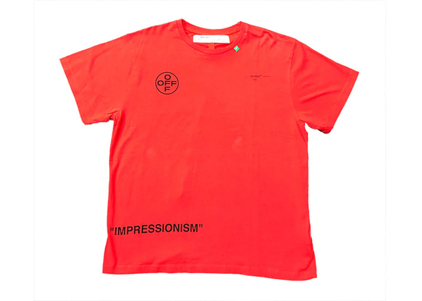 OFF-WHITE Impressionism Diagonal Stencil Tee Red Men's US