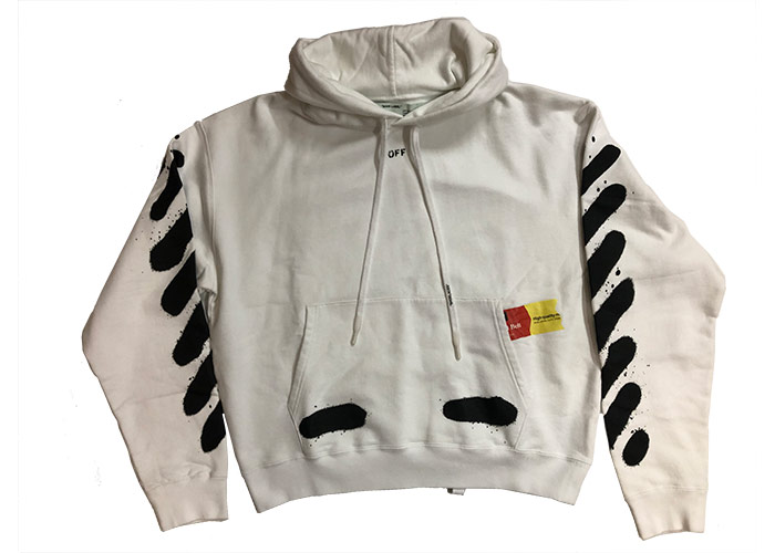OFF-WHITE Incomplete Spray Paint Hoodie White Men's - US