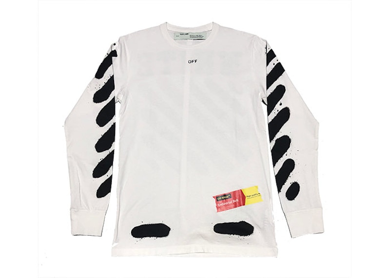 OFF-WHITE Incomplete Spray Paint L/S Tee White メンズ - JP