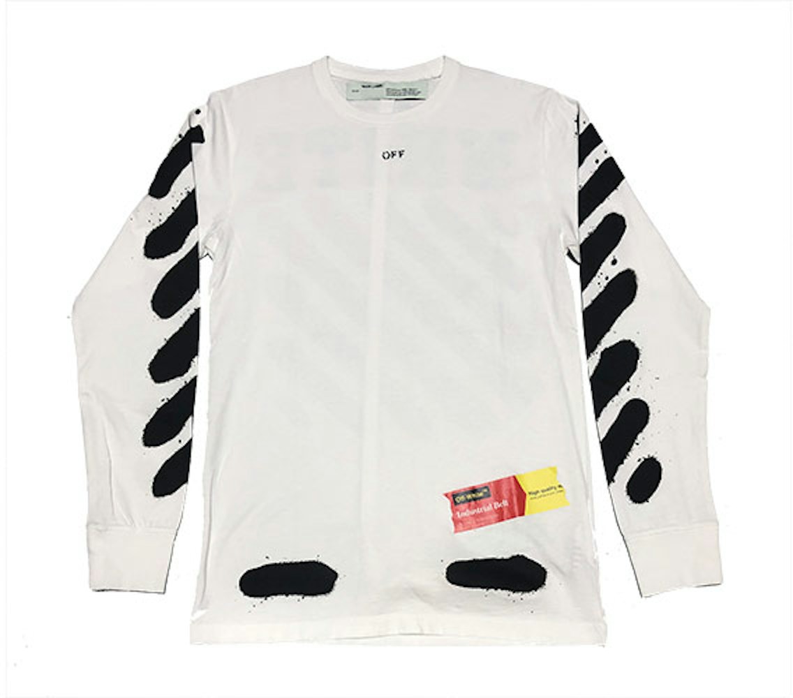 OFF-WHITE Incomplete Paint L/S Tee -