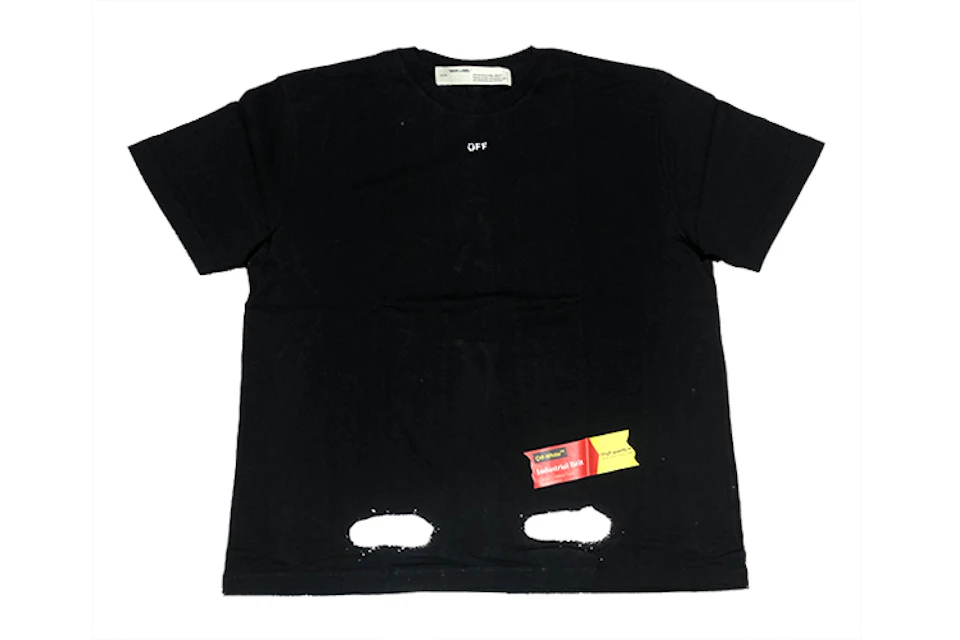 OFF-WHITE Incomplete Spray Paint Tee Black