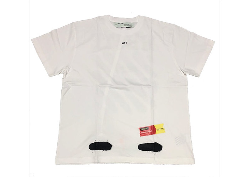 spray paint off white tee