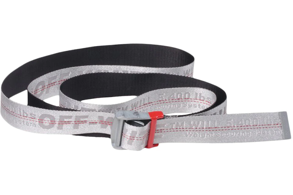 Sølv udvide Blodig OFF-WHITE Industrial Belt Grey/Red - FW19