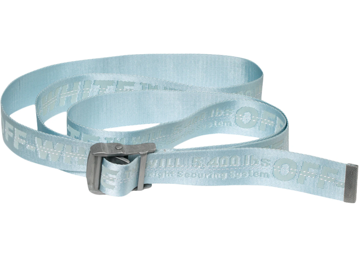 Clear blue off white belt Clearance