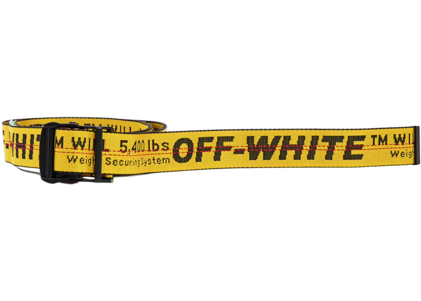 OFF-WHITE Industrial Belt Yellow/Black Men's SS19 US