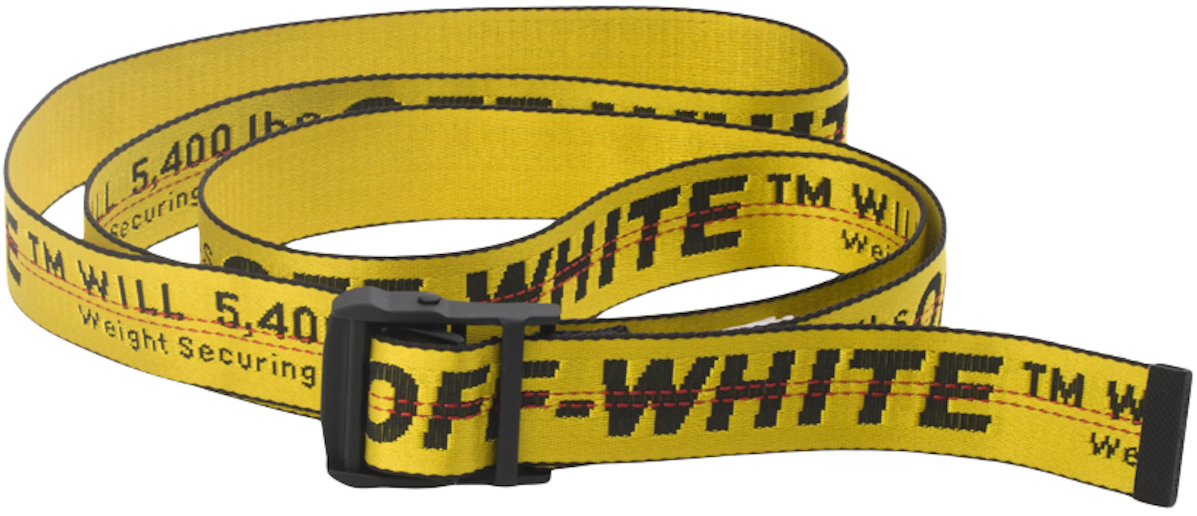 Ontvangende machine als Dwaal OFF-WHITE Industrial Belt Yellow/Black - SS19 - US