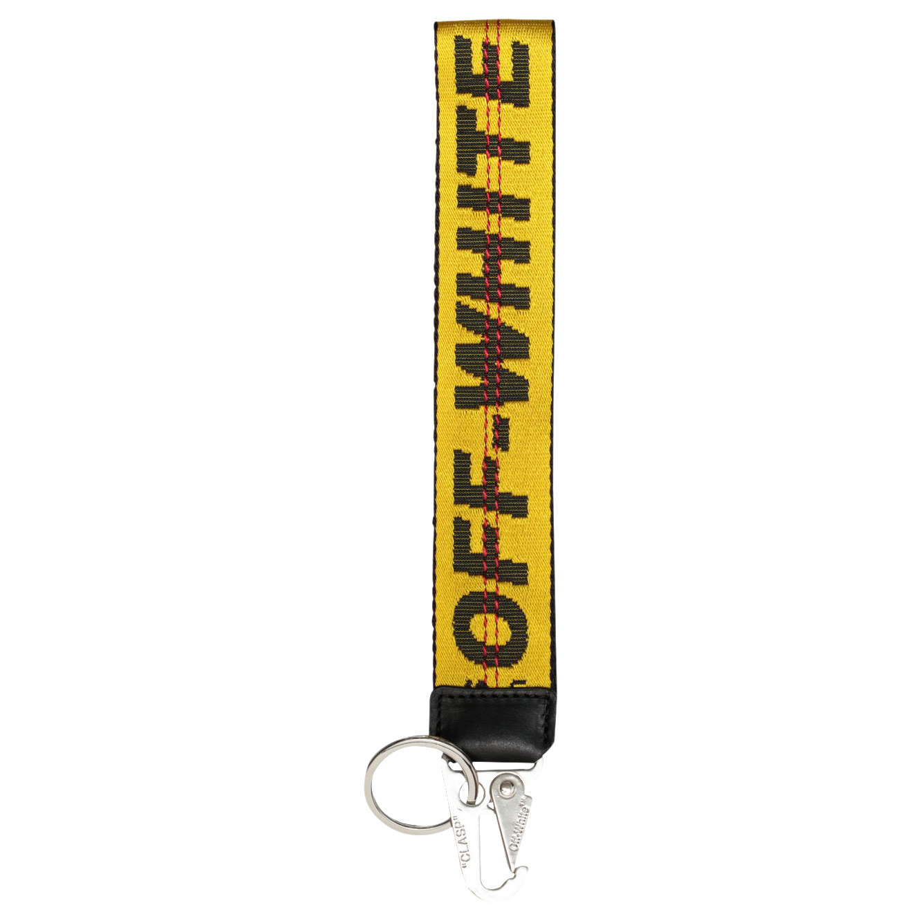 Off White Belt Keychain Bright Orange color w/ Tag option