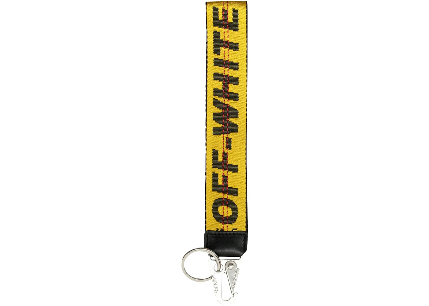 Off White Industrial Keychain Yellow Black Silver Fw19 Off White Industrial Keychain Yellow Black Silver Fw19