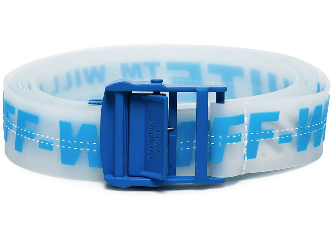 OFF WHITE Industrial Logo Belt Blue SS19 US