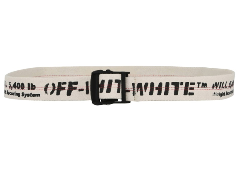 OFF WHITE Industrial Logo Belt Nude de la collection in Nylon FR