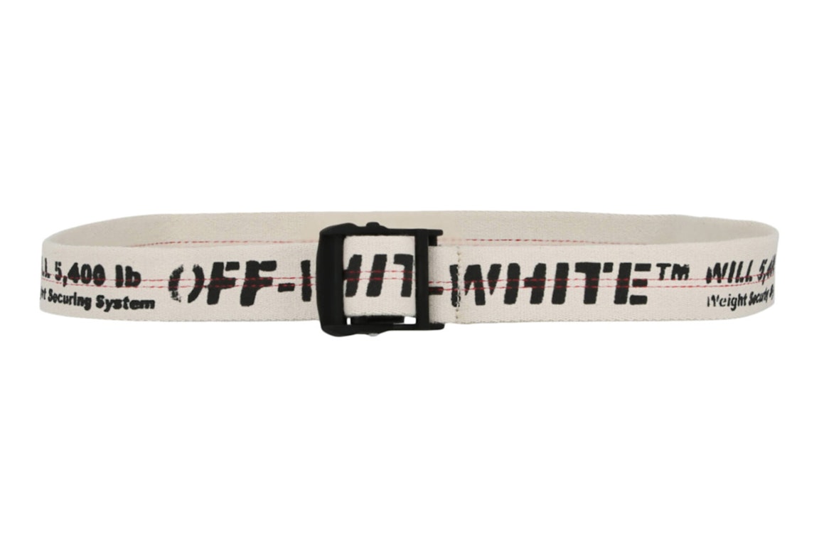 Pre-owned Off-white Industrial Logo Belt Nude