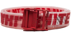Off-White Industrial Logo Rubber Belt Red