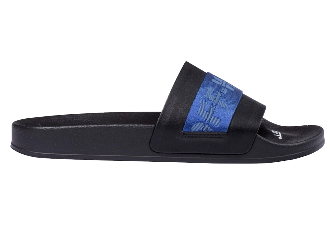 Pre-owned Off-white Industrial Sliders Black Blue In Black/blue