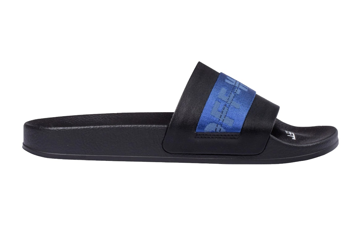 Pre-owned Off-white Industrial Sliders Black Blue In Black/blue