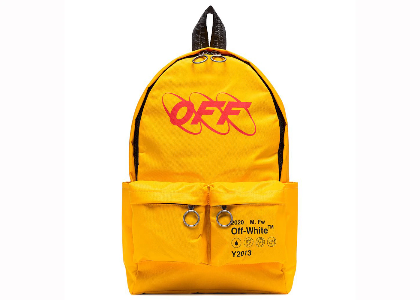 lineær gardin Musling OFF-WHITE Industrial Y013 Backpack Yellow Red in Polyester with  Gunmetal-tone - US
