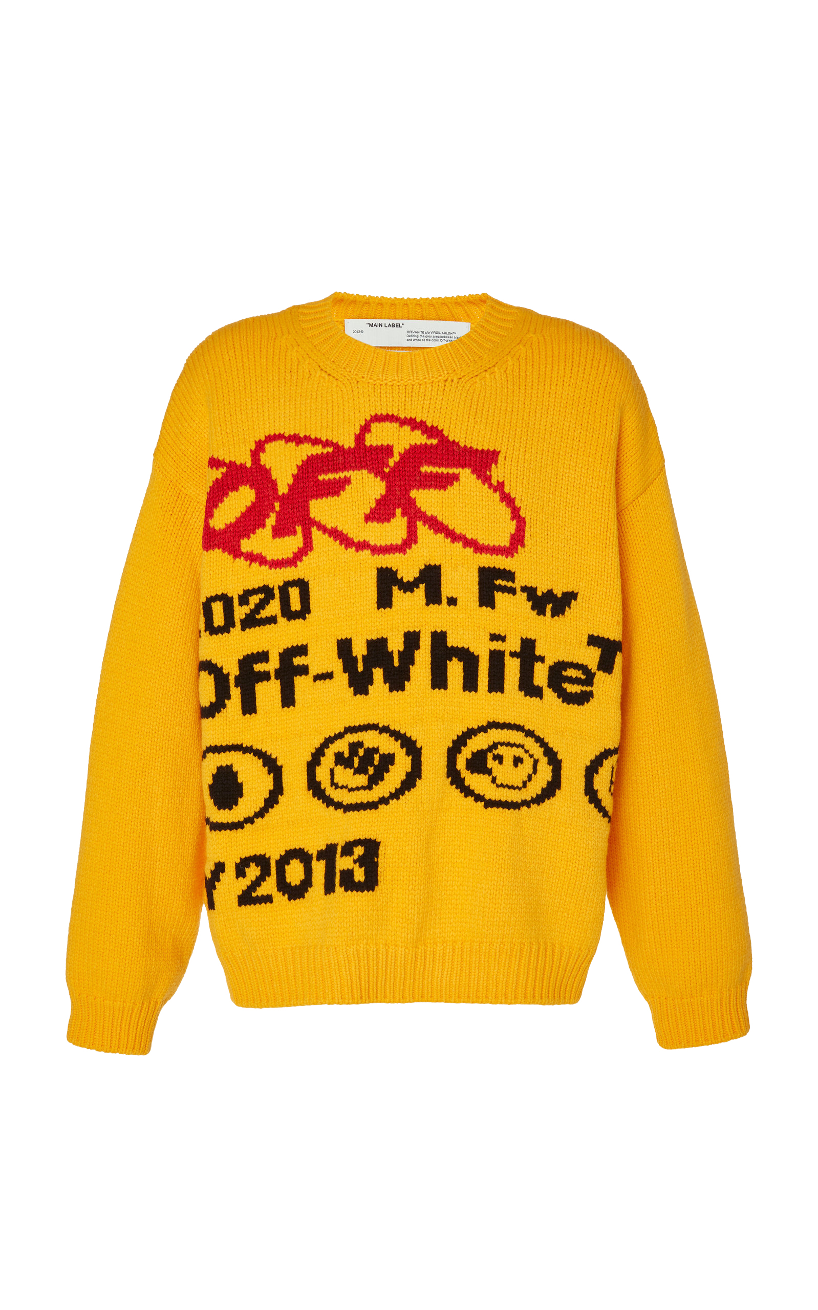 OFF-WHITE Industrial Y013 Sweater Yellow/Black Men's - FW19 - US