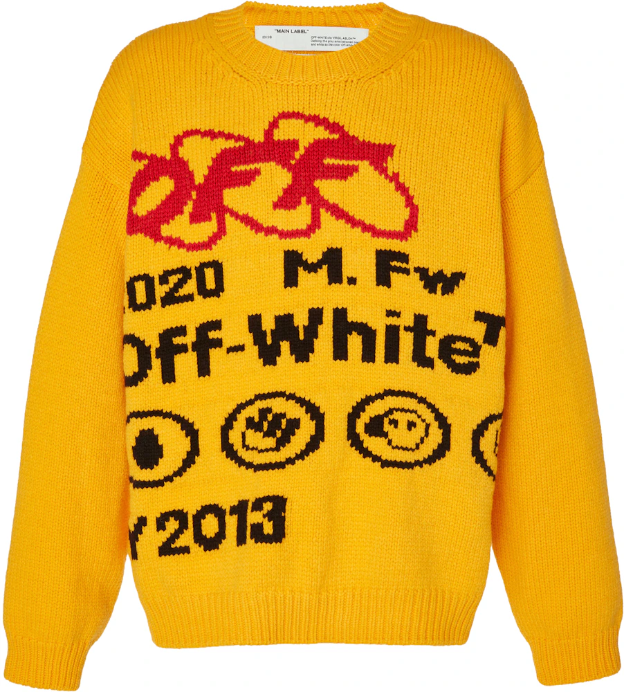 nikkel Læge Aske OFF-WHITE Industrial Y013 Sweater Yellow/Black - FW19 Men's - US