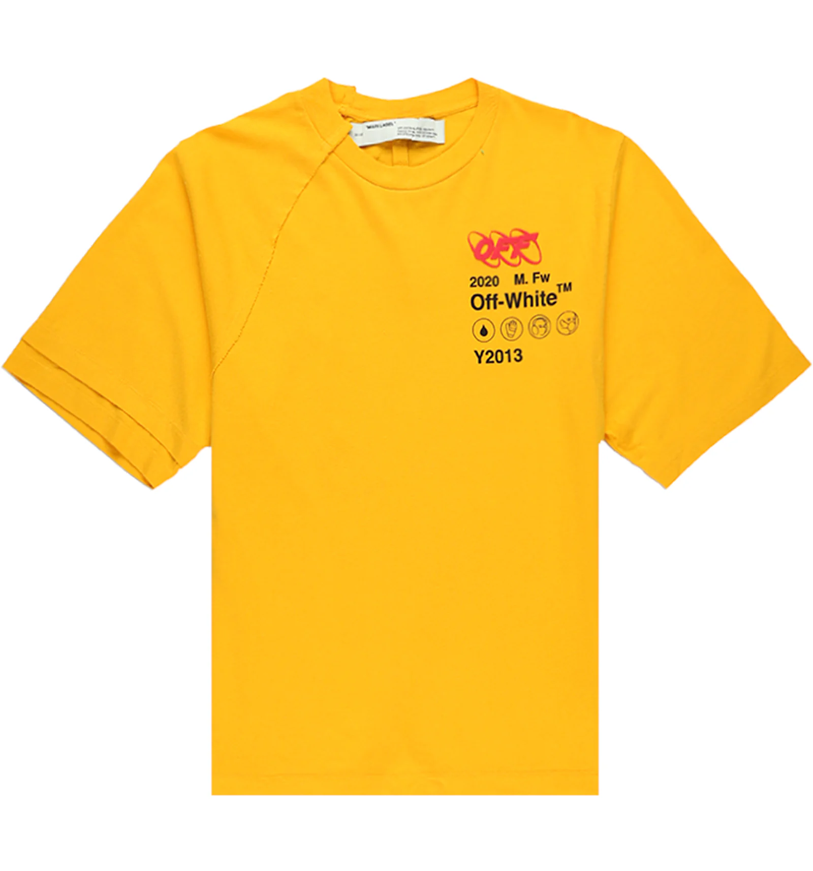 White and yellow clearance t shirt