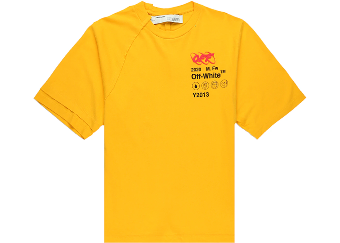 OFF-WHITE Industrial Y013 T-Shirt Yellow/Multicolor Men's - FW19 - US