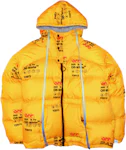 OFF-WHITE Industrial Zipped Puffer Jacket Yellow