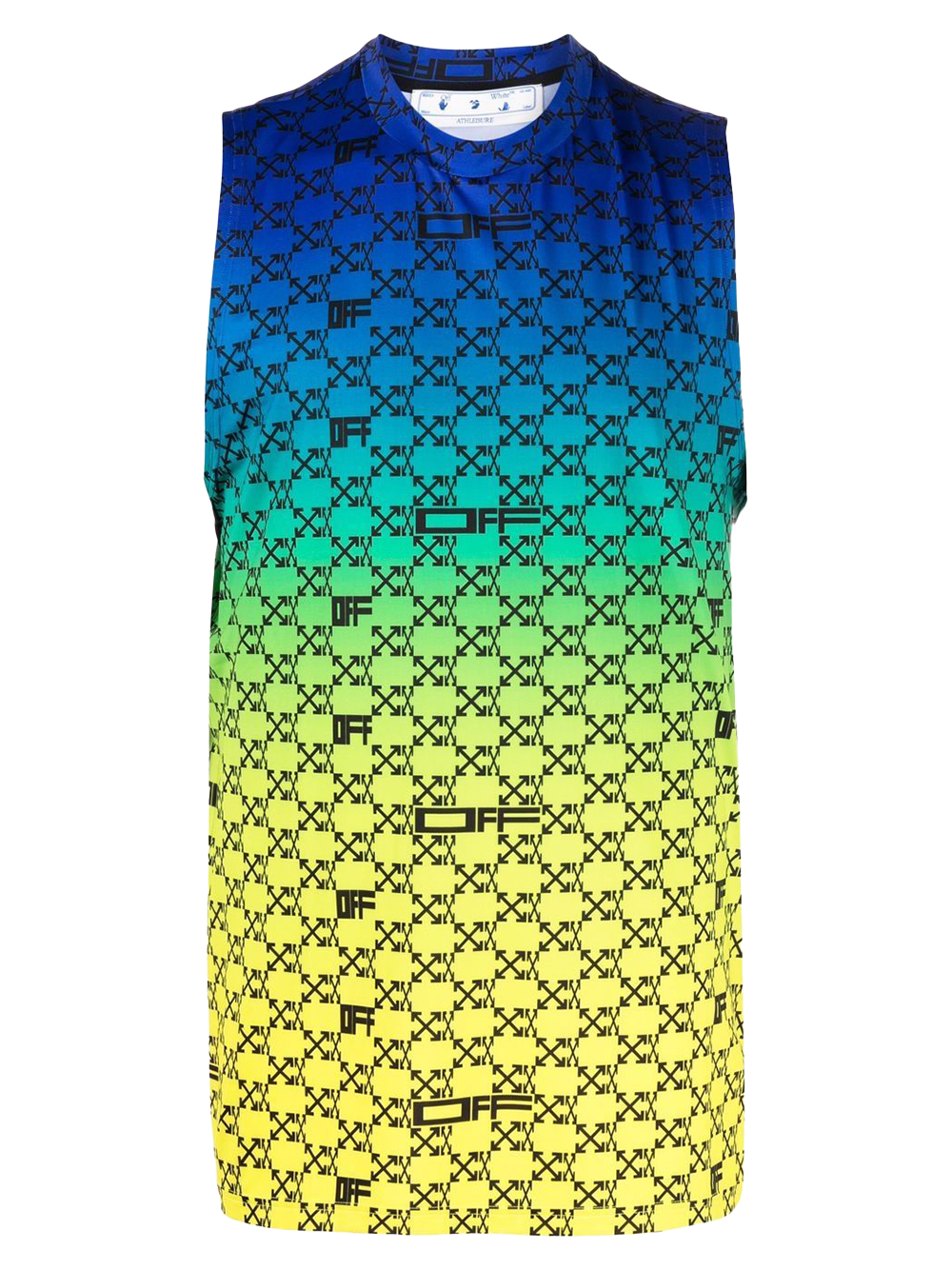 OFF-WHITE Iridescent All Over Arrows Monogram Shorts Blue/Yellow/Black