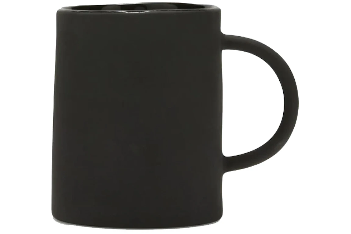 Off-White Irregular Black Matte Coffee Mug