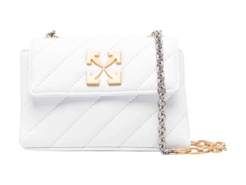 Pre-owned Off-white Women's Off Jackhammer 17 Shoulder Bag In White