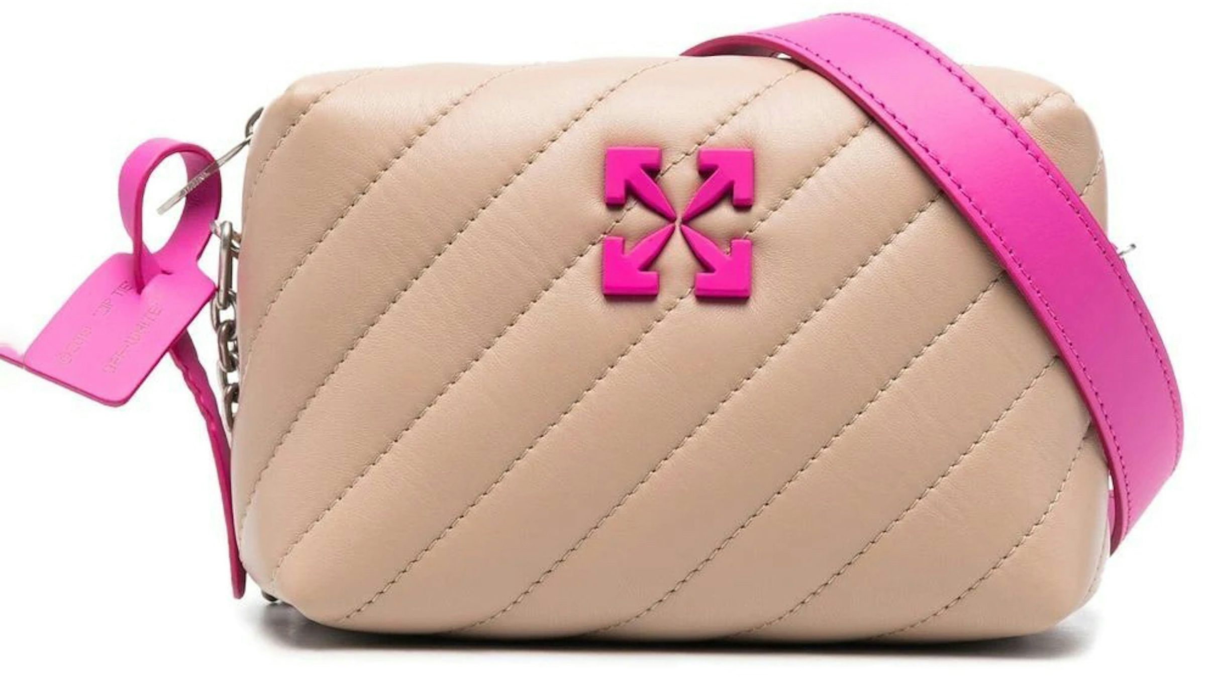 off white purse pink