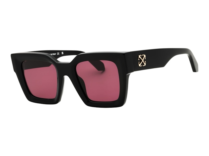 Pre-owned Off-white Offwhite Jackson Sunglasses In Black Burgundy (oeri13ic99pla0011028)