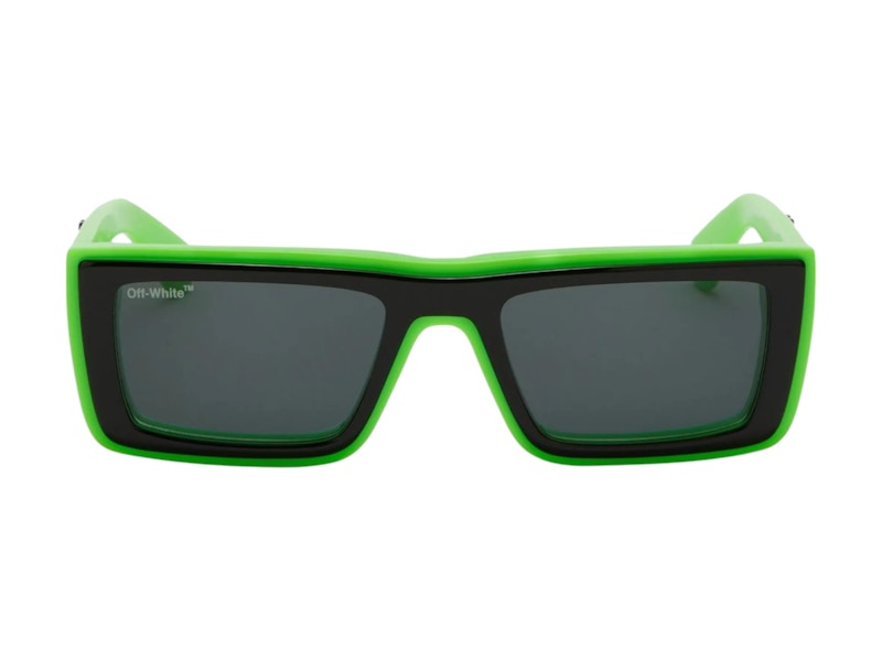 Pre-owned Off-white Women's Offwhite Jacob Rectangleframe Sunglasses In Green (oeri043f22pla0015907)