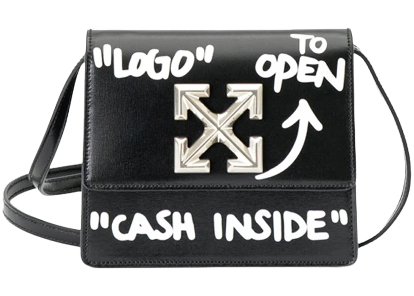 OFF-WHITE Jitney 0.7 Bag Black in Gold Metal with Silver-tone - US