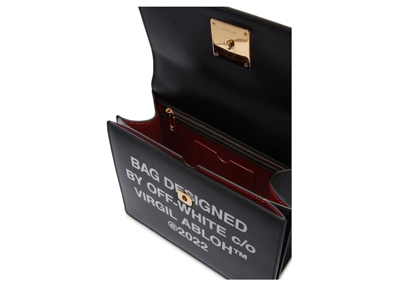 OFFWHITE Jitney 2.8 Mini Bag Black in Lambskin Leather with Goldtone US