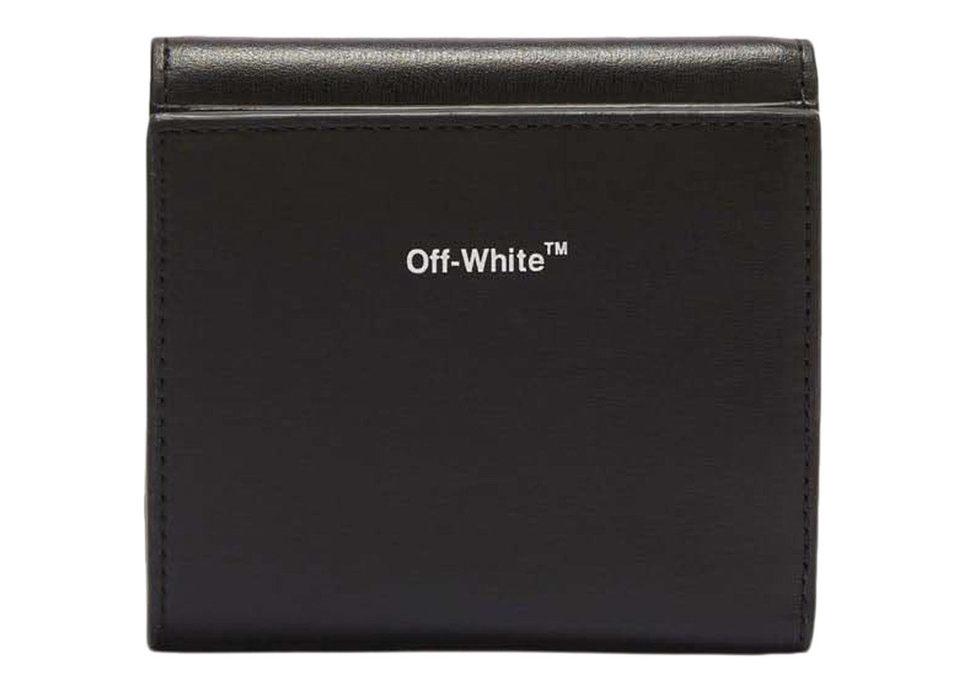 OFF-WHITE Jitney French Quote Wallet Black/Multicolour in Leather