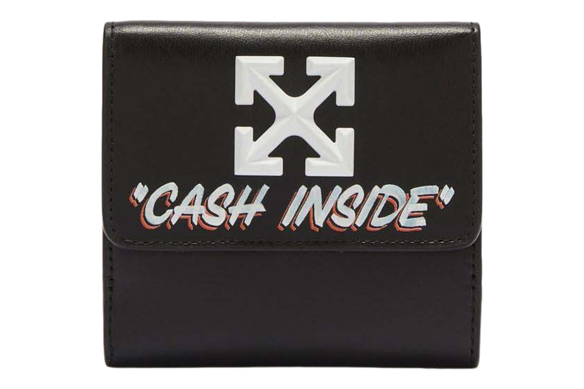Pre-owned Off-white Jitney French Quote Wallet Black/multicolour