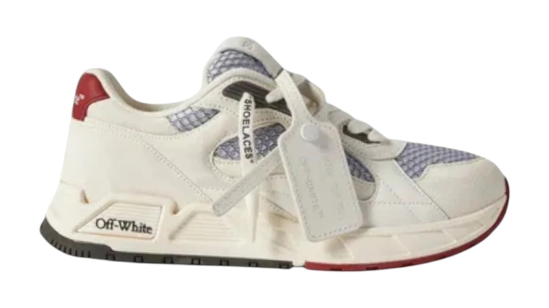 Pre-owned Off-white Off Kick Off (women's) Sneakers In White/metallic Red