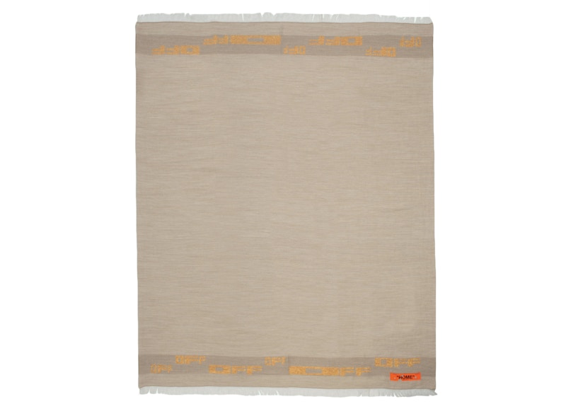 OFFWHITE Knitted Blanket Taupe Gold