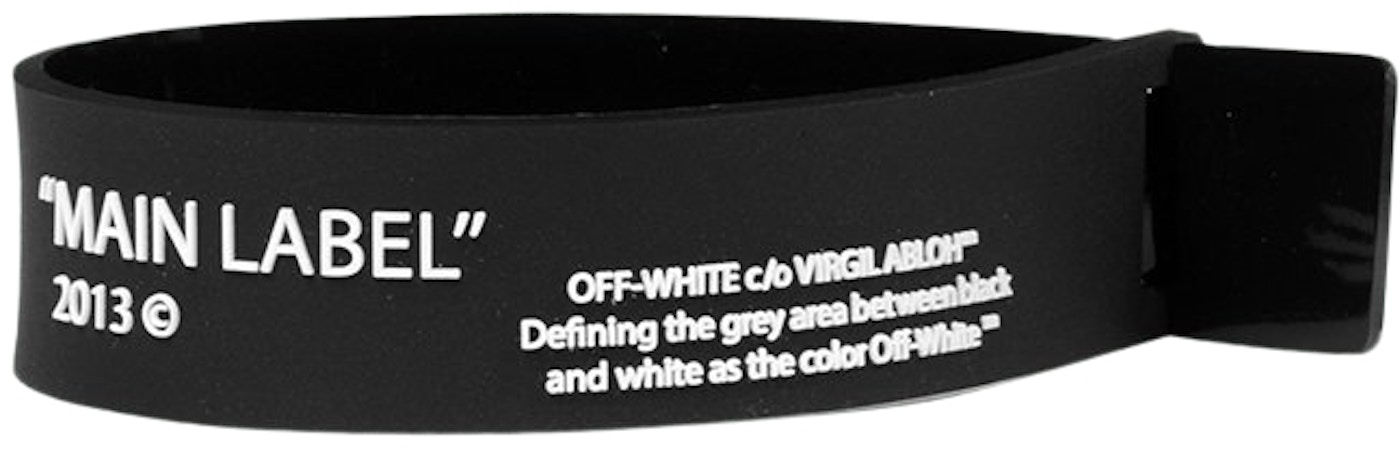 OFF-WHITE Label Bracelet Black/White -