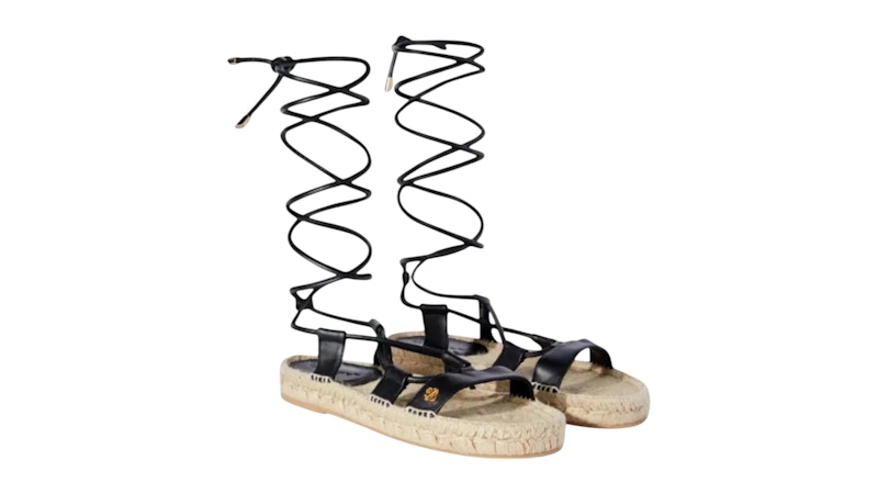Pre-owned Off-white Offwhite Lace Up Espadrillas (women's) Sneakers In Black