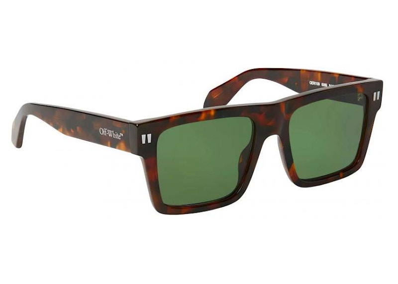 Pre-owned Off-white Offwhite Lawton Sunglasses In Havana/green (oeri109s24pla0016055)