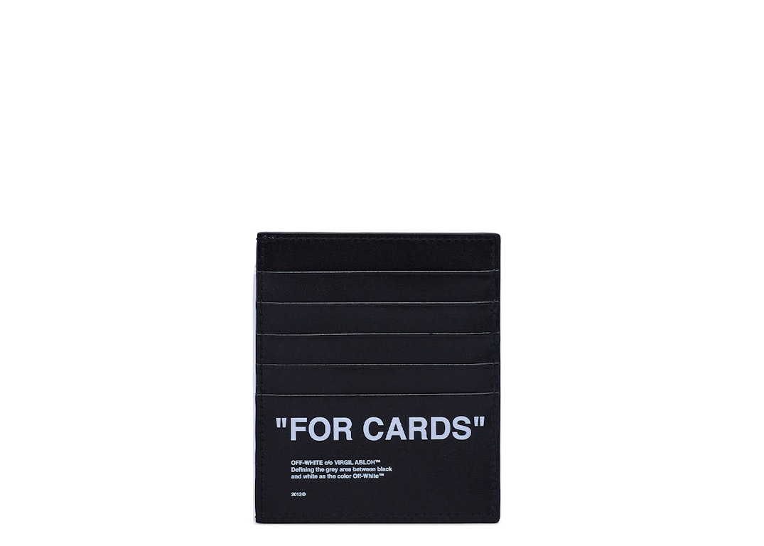 Pre-owned Off-white Leather Card Holder Black
