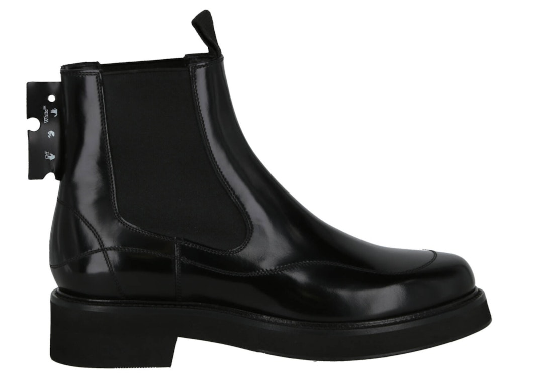 Pre-owned Off-white Leather Chelsea Boot Black (women's)