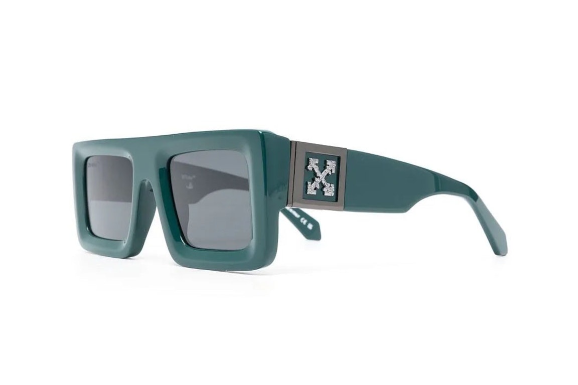 Pre-owned Off-white Leonardo Sunglasses Green (oeri049f22pla0015507)