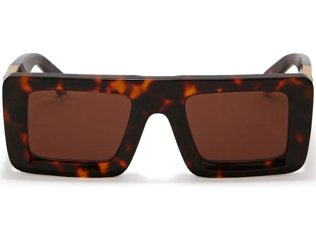 Pre-owned Off-white Leonardo Sunglasses Havana (oeri049f22pla0016064)