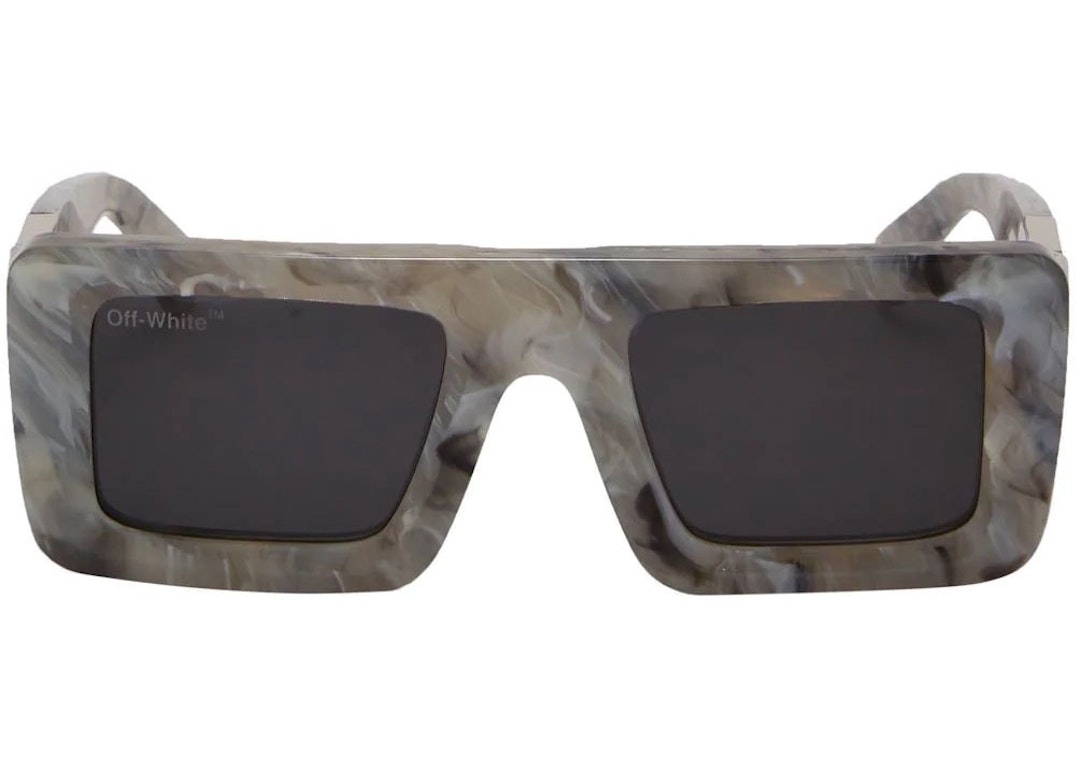 Pre-owned Off-white Leonardo Sunglasses Marble (oeri049f22pla0010807)