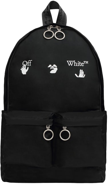 Vejhus amplifikation Uforudsete omstændigheder OFF-WHITE Logo Backpack Black/White in Polyester with Silver-tone - US