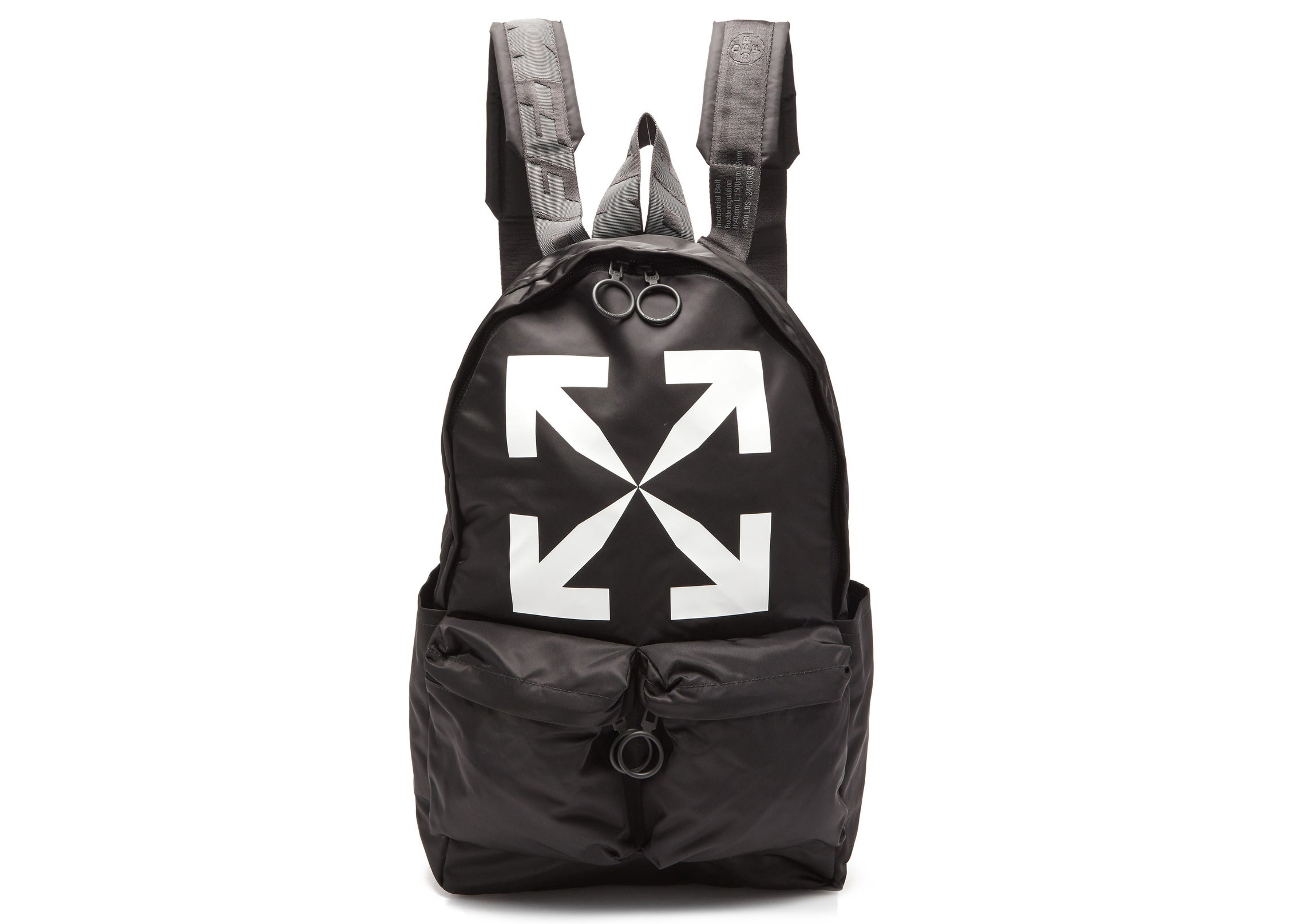 OFF-WHITE Logo Backpack Nylon Black in Nylon with Black-tone - JP