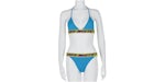 OFF-WHITE Conjunto de Bikini con Bandas Logo Azul