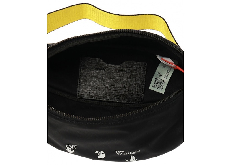 OFF WHITE Logo Belt Bag Yellow Black in Polyamide with Silver tone